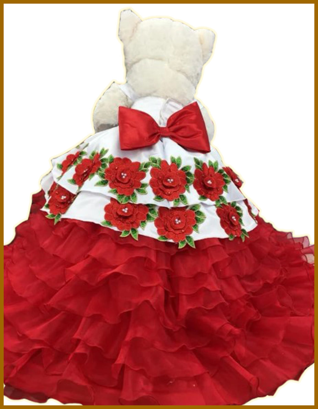 Personalized Quinceanera Teddy Bear Dress, Includes Custom made Dress and Bear