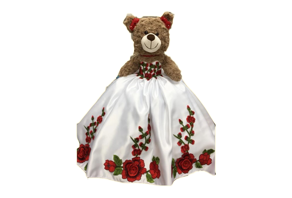 Mis XV Accessories - Personalized Quinceañera Pillow 6 Pcs. Set includes Teddy Bear and Tiara